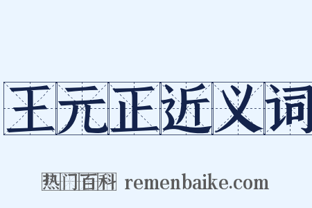 王元正近义词是什么意思的图片